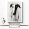 Greyhound portrait with azure highlights in a monochromatic scheme, from the 'Azure Reflection of a Greyhound's Soul' digital art series.