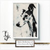 Greyhound portrait with azure highlights in a monochromatic scheme, from the 'Azure Reflection of a Greyhound's Soul' digital art series.