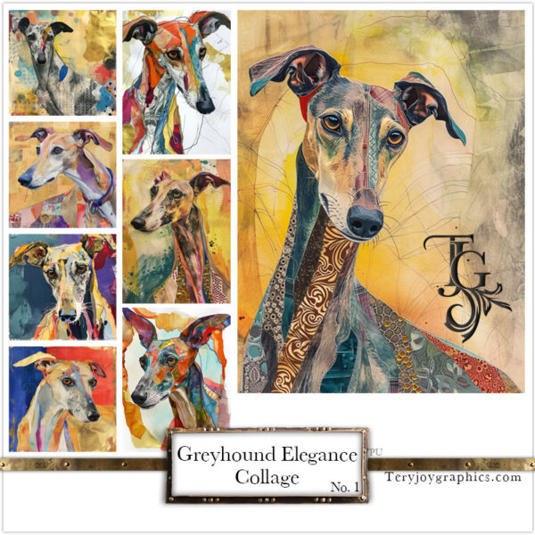 Greyhound Elegance Collage