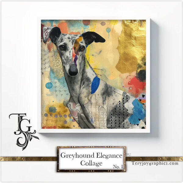 Greyhound Elegance Collage - Image 4
