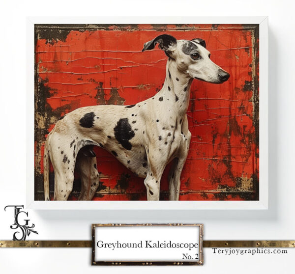 Digital kaleidoscope of greyhounds, Tery Joy Graphics