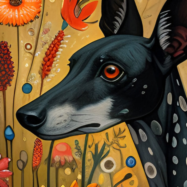 Digital kaleidoscope of greyhounds, Tery Joy Graphics