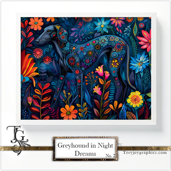 Greyhound in Night Dreams No.2 - Image 3