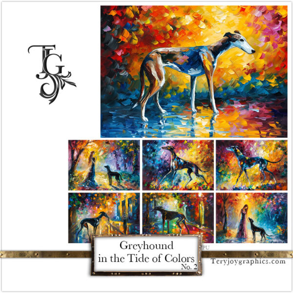 Greyhound in the Tide of Colors No.2