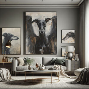 Art and elegance with TJG greyhound images in the interior.