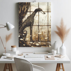 Art and elegance with TJG greyhound images in the interior.