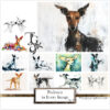 Podenco images in a variety of artistic techniques, from the 'Podenco in Every Image No. 2' digital art series.
