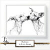 Podenco images in a variety of artistic techniques, from the 'Podenco in Every Image No. 4' digital art series.