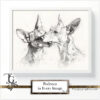 Podenco images in a variety of artistic techniques, from the 'Podenco in Every Image No. 4' digital art series.