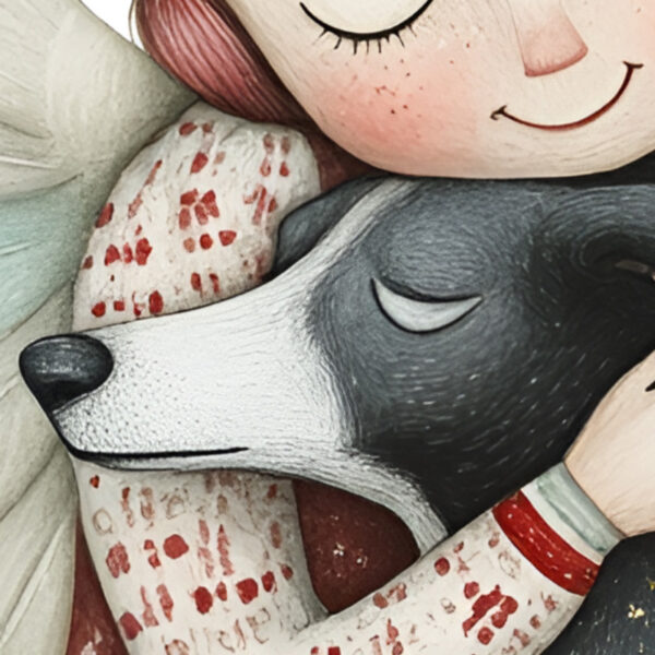 Angel's Embrace with Greyhound No. 01 - Image 7