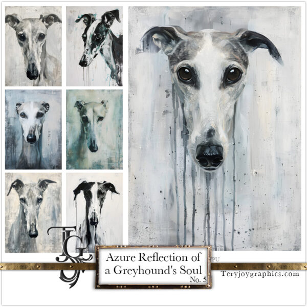 Azure Reflection of a Greyhound's Soul No.5