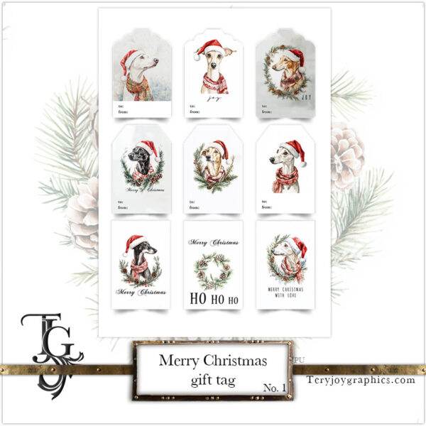 Merry Christmas Gift Tag No.1
