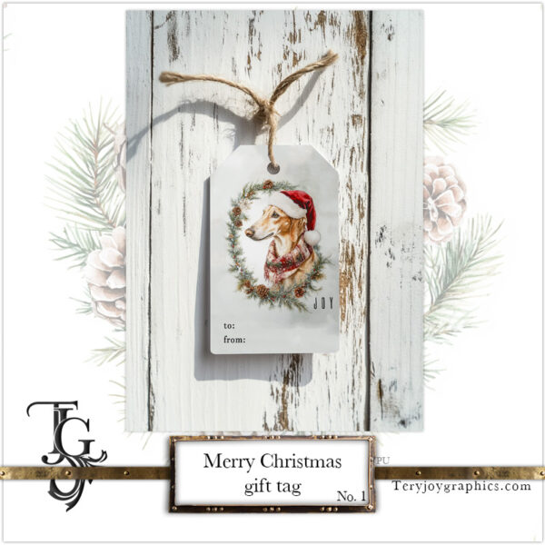 Merry Christmas Gift Tag No.1 - Image 4