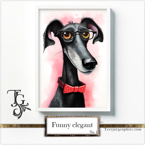 Funny Elegant Greyhounds No.1 - Image 2