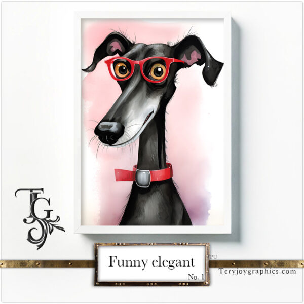 Funny Elegant Greyhounds No.1 - Image 3
