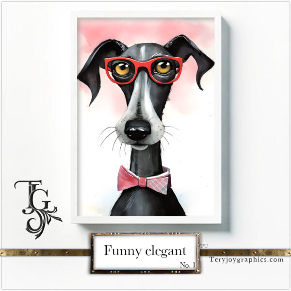 Funny Elegant Greyhounds No.1 - Image 4