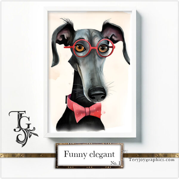 Funny Elegant Greyhounds No.1 - Image 5