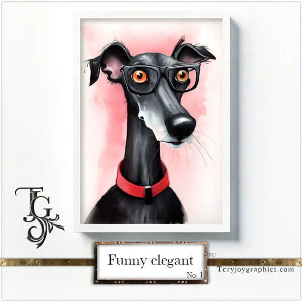 Funny Elegant Greyhounds No.1 - Image 7